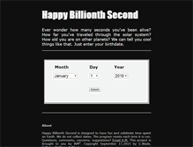 Tablet Screenshot of happybillionthsecond.com